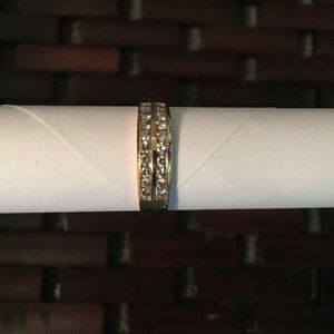 Fine 14KT Gold & Diamond BAND ONLY- Size 7 Pre-owned
